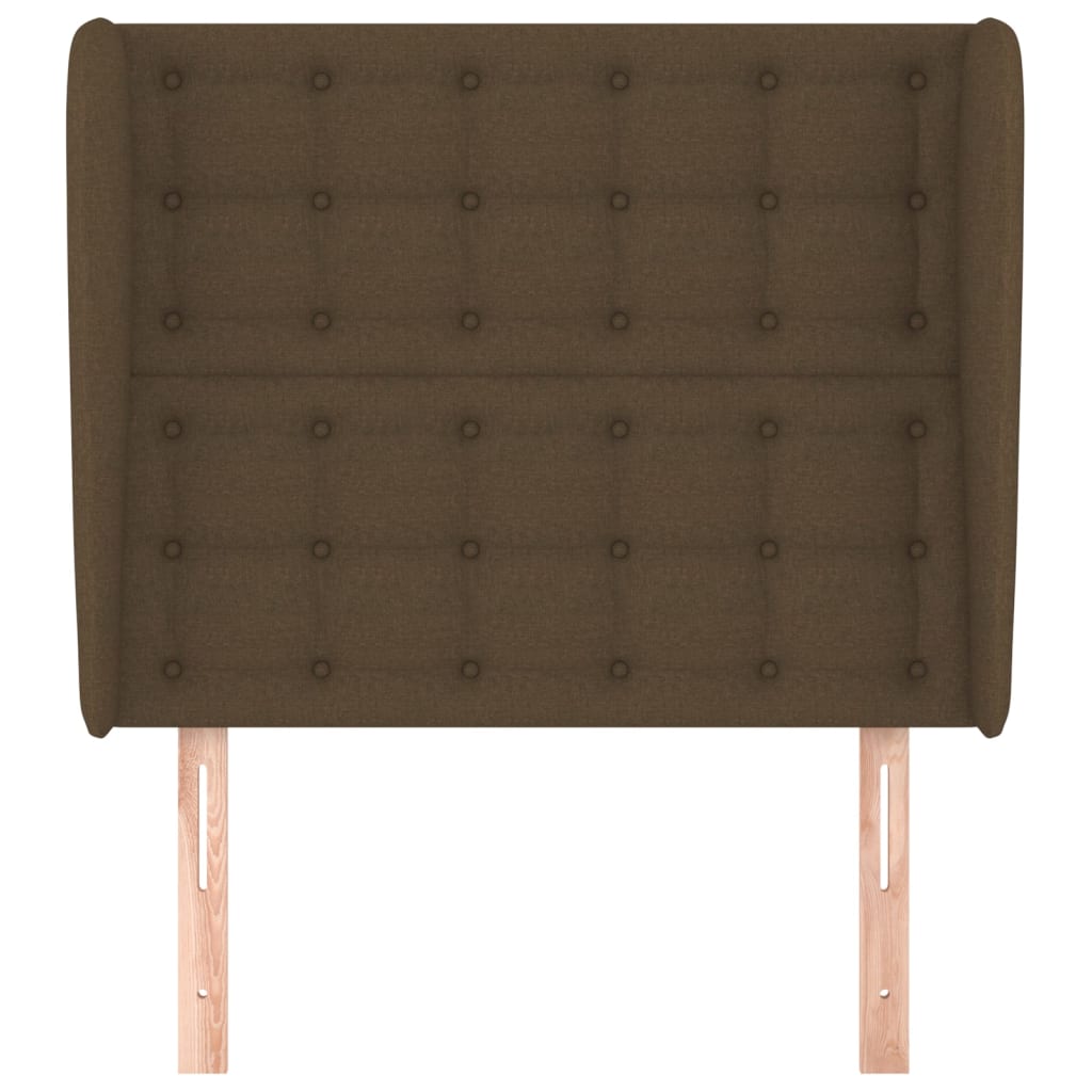 vidaXL Kopfteil mit Ohren Dunkelbraun 83x23x118/128 cm Stoff