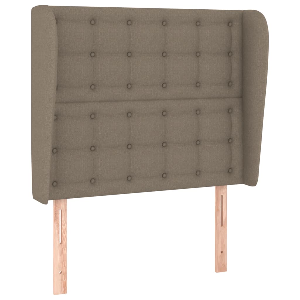 vidaXL Kopfteil mit Ohren Taupe 83x23x118/128 cm Stoff