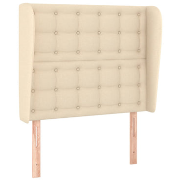 vidaXL Kopfteil mit Ohren Creme 83x23x118/128 cm Stoff