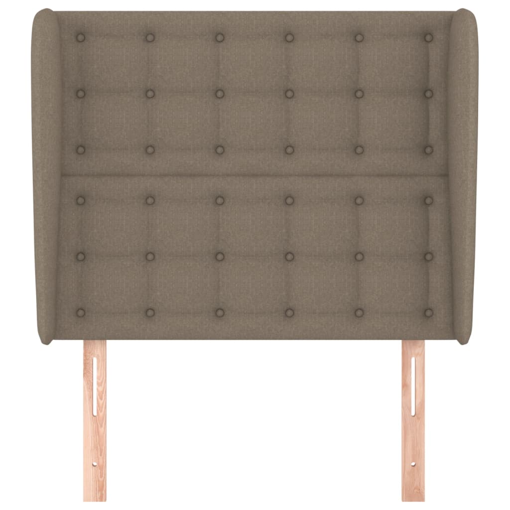 vidaXL Kopfteil mit Ohren Taupe 93x23x118/128 cm Stoff