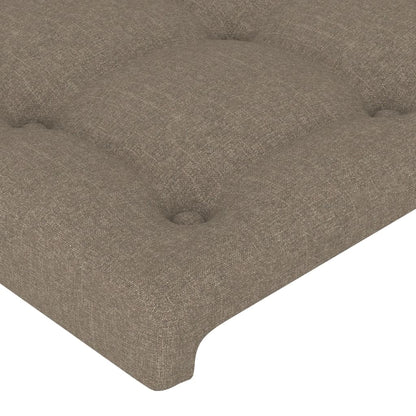 vidaXL Kopfteil mit Ohren Taupe 93x23x118/128 cm Stoff