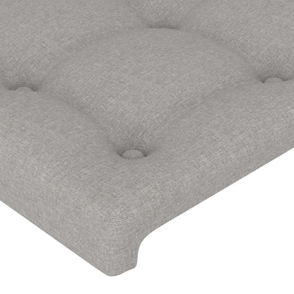 vidaXL Kopfteil mit Ohren Hellgrau 103x23x118/128 cm Stoff