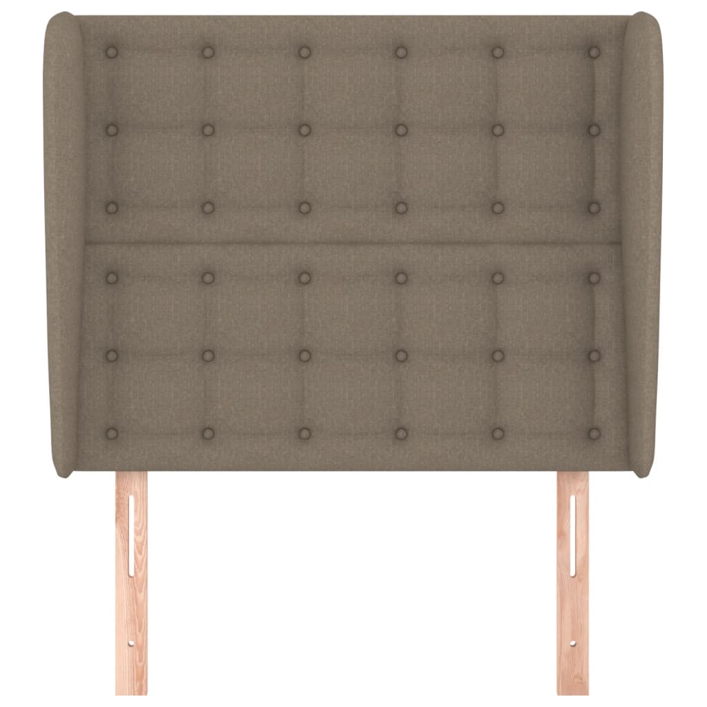 vidaXL Kopfteil mit Ohren Taupe 103x23x118/128 cm Stoff