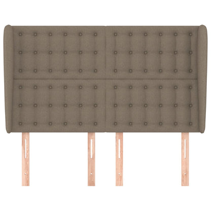 vidaXL Kopfteil mit Ohren Taupe 147x23x118/128 cm Stoff