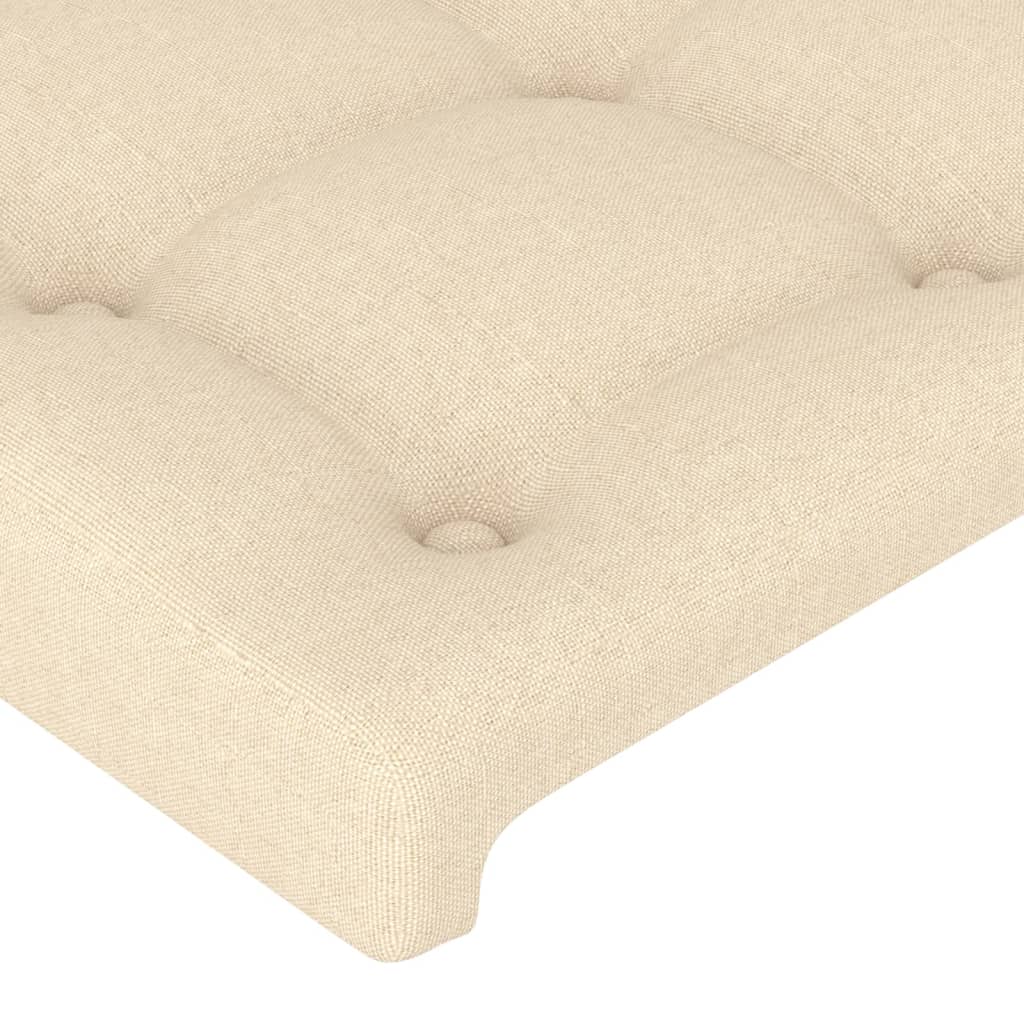 vidaXL Kopfteil mit Ohren Creme 147x23x118/128 cm Stoff