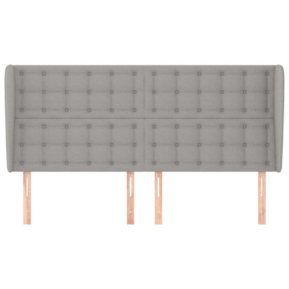 vidaXL Kopfteil mit Ohren Hellgrau 163x23x118/128 cm Stoff