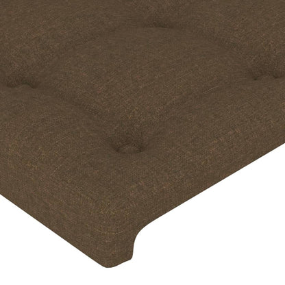 vidaXL Kopfteil mit Ohren Dunkelbraun 163x23x118/128 cm Stoff