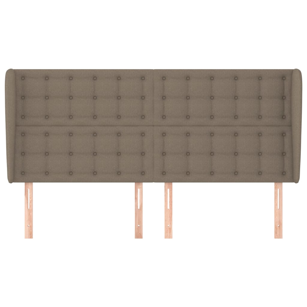 vidaXL Kopfteil mit Ohren Taupe 163x23x118/128 cm Stoff