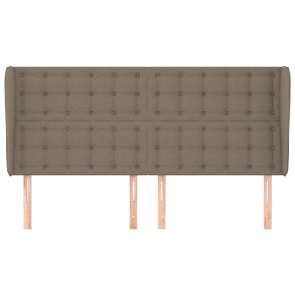 vidaXL Kopfteil mit Ohren Taupe 163x23x118/128 cm Stoff