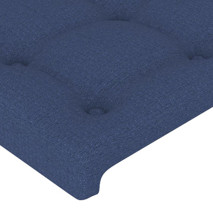 vidaXL Kopfteil mit Ohren Blau 163x23x118/128 cm Stoff