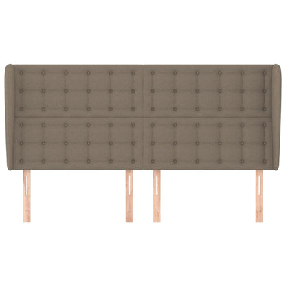 vidaXL Kopfteil mit Ohren Taupe 183x23x118/128 cm Stoff