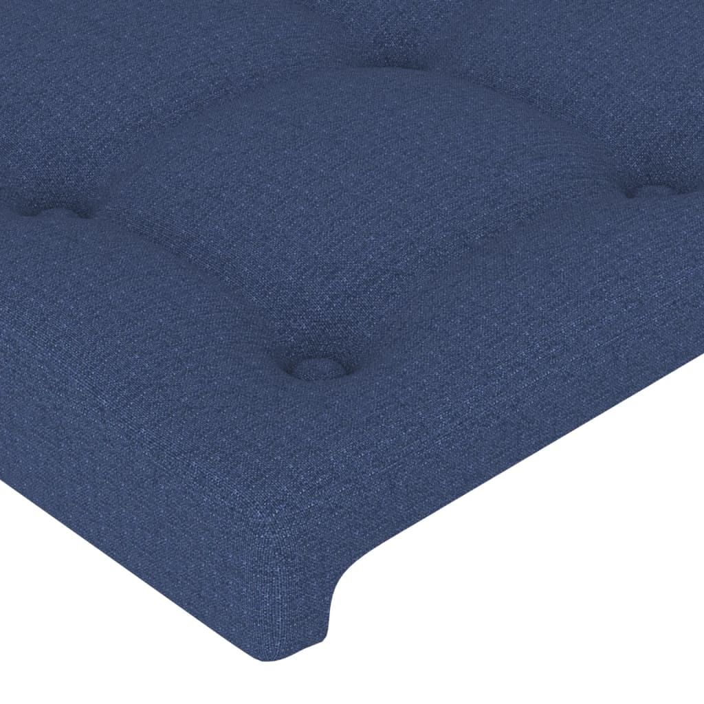 vidaXL Kopfteil mit Ohren Blau 183x23x118/128 cm Stoff