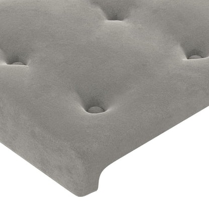 vidaXL Kopfteil mit Ohren Hellgrau 83x23x118/128 cm Samt