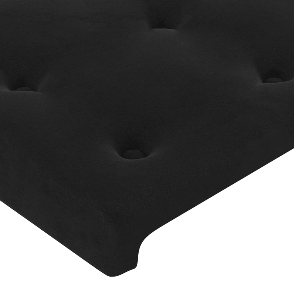 vidaXL Kopfteil mit Ohren Schwarz 83x23x118/128 cm Samt
