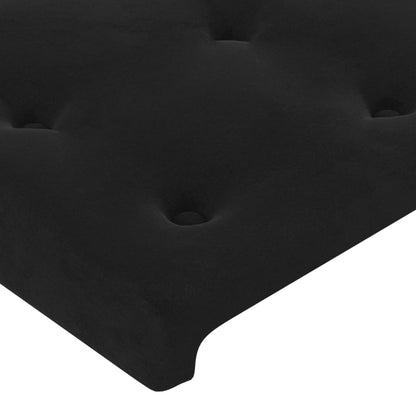 vidaXL Kopfteil mit Ohren Schwarz 83x23x118/128 cm Samt