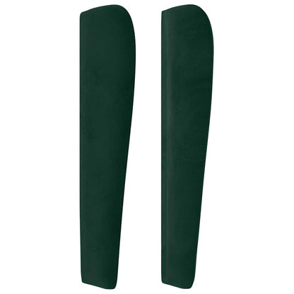 vidaXL Kopfteil mit Ohren Dunkelgrün 83x23x118/128 cm Samt