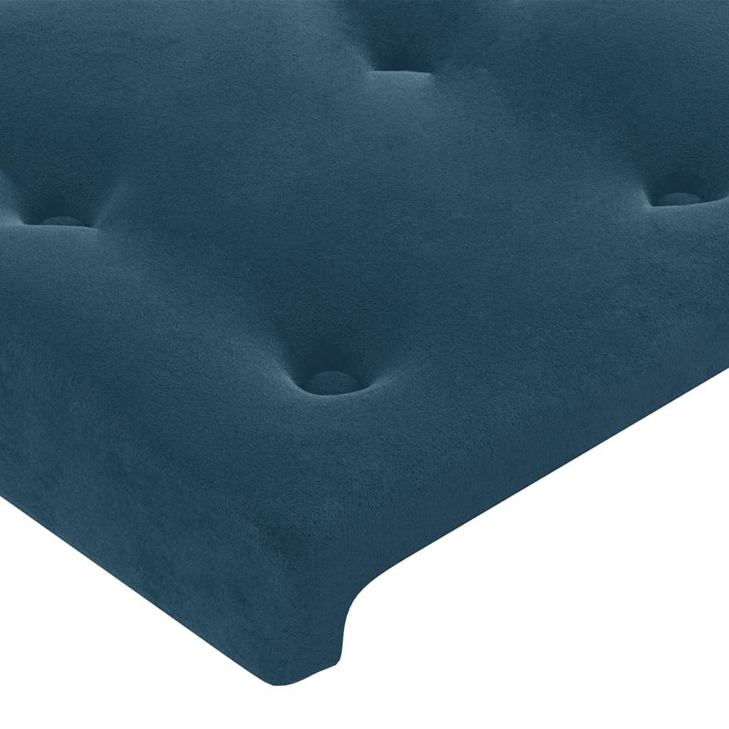 vidaXL Kopfteil mit Ohren Dunkelblau 83x23x118/128 cm Samt