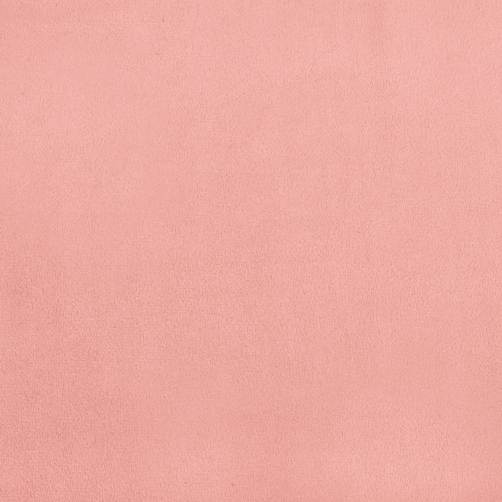 vidaXL Kopfteil mit Ohren Rosa 93x23x118/128 cm Samt
