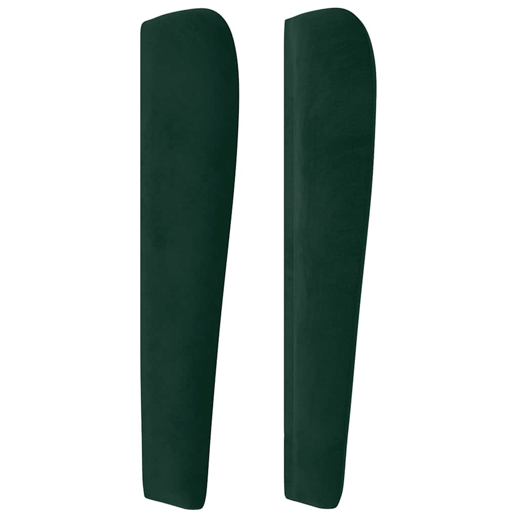 vidaXL Kopfteil mit Ohren Dunkelgrün 103x23x118/128 cm Samt