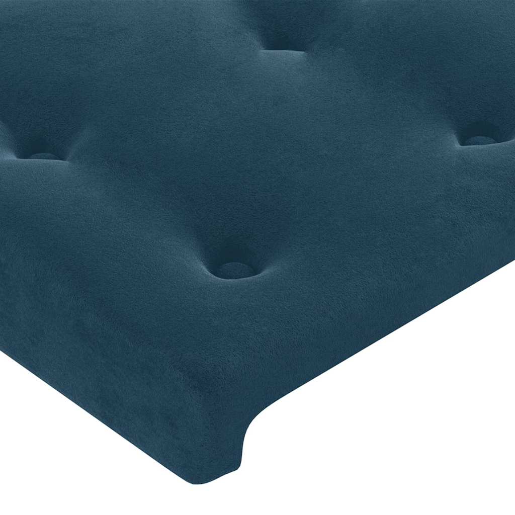 vidaXL Kopfteil mit Ohren Dunkelblau 103x23x118/128 cm Samt