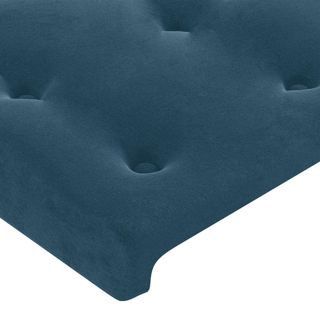 vidaXL Kopfteil mit Ohren Dunkelblau 163x23x118/128 cm Samt