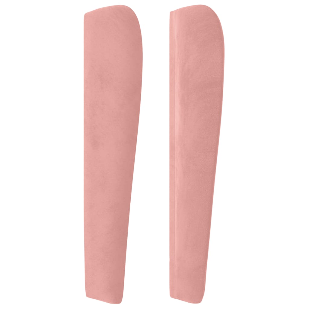 vidaXL Kopfteil mit Ohren Rosa 163x23x118/128 cm Samt