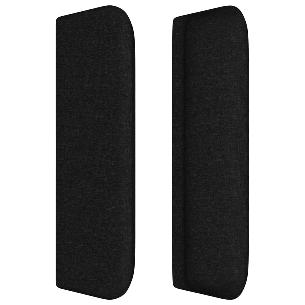 vidaXL Kopfteil mit Ohren Schwarz 83x16x78/88 cm Stoff