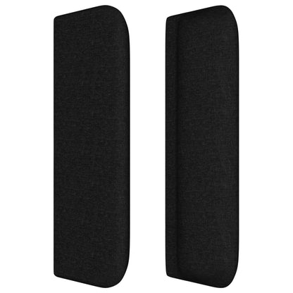 vidaXL Kopfteil mit Ohren Schwarz 83x16x78/88 cm Stoff