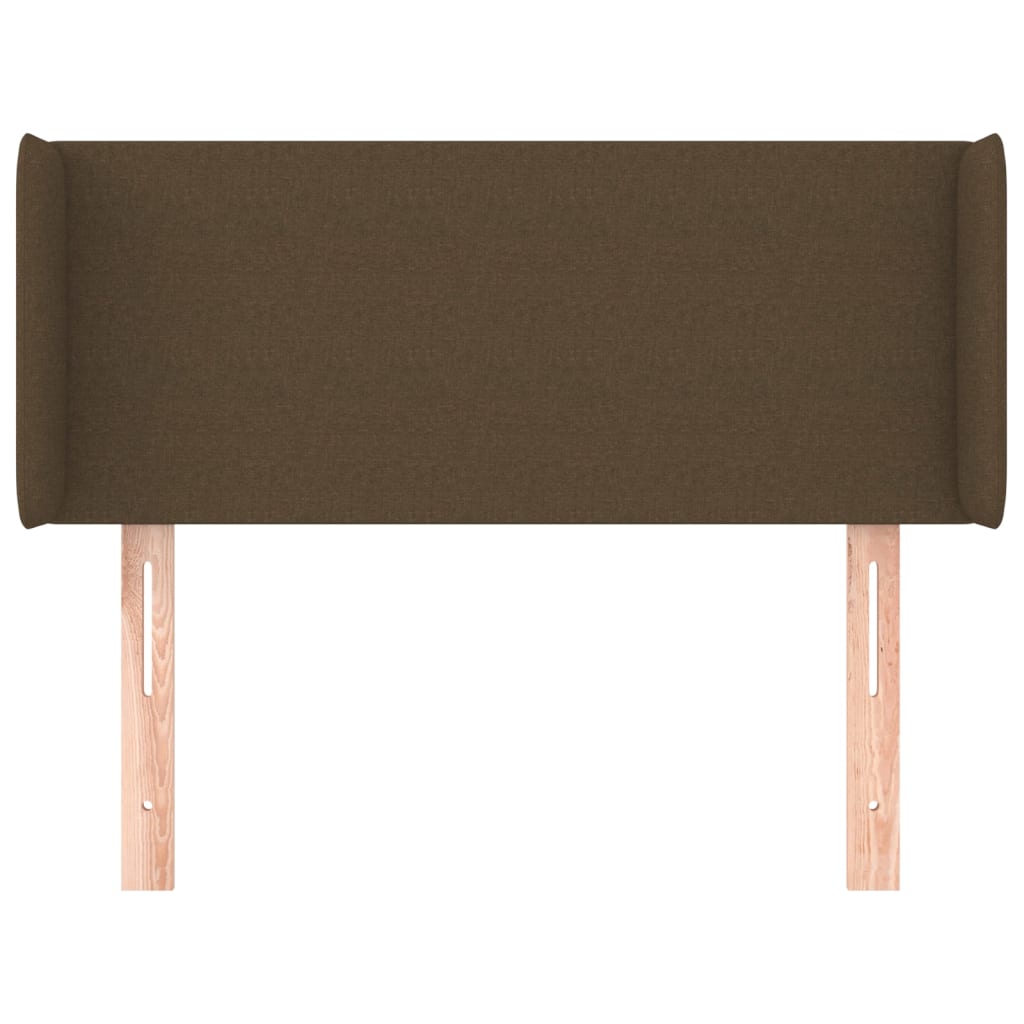vidaXL Kopfteil mit Ohren Dunkelbraun 83x16x78/88 cm Stoff