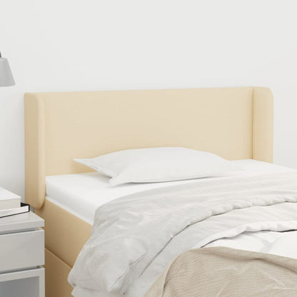 vidaXL Kopfteil mit Ohren Creme 83x16x78/88 cm Stoff