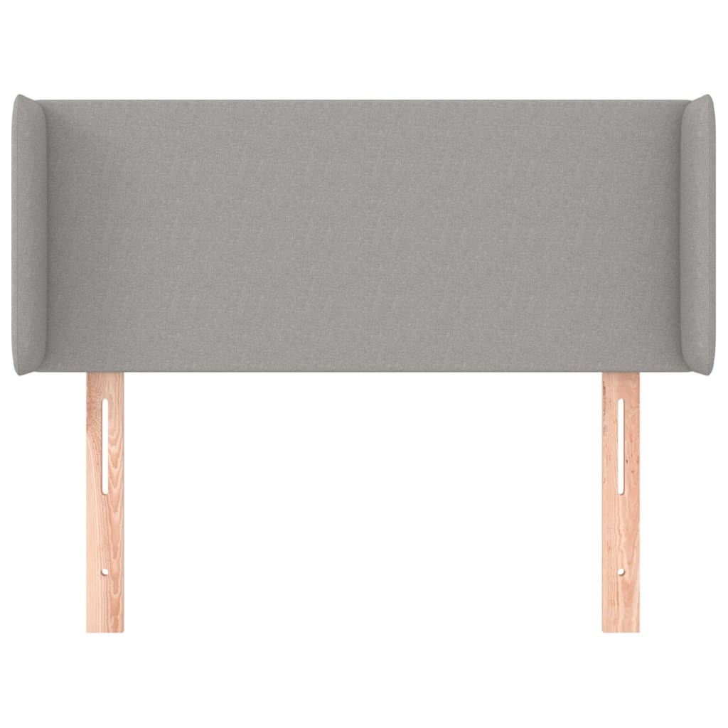 vidaXL Kopfteil mit Ohren Hellgrau 93x16x78/88 cm Stoff