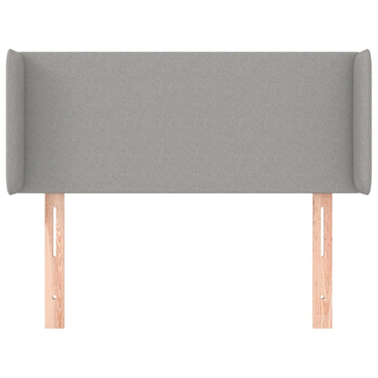vidaXL Kopfteil mit Ohren Hellgrau 93x16x78/88 cm Stoff