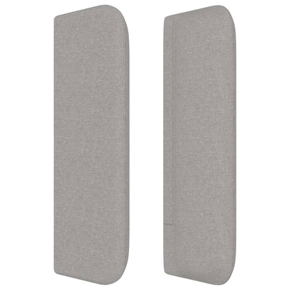 vidaXL Kopfteil mit Ohren Hellgrau 93x16x78/88 cm Stoff