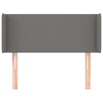 vidaXL Kopfteil mit Ohren Dunkelgrau 93x16x78/88 cm Stoff