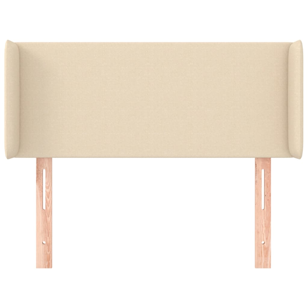 vidaXL Kopfteil mit Ohren Creme 93x16x78/88 cm Stoff