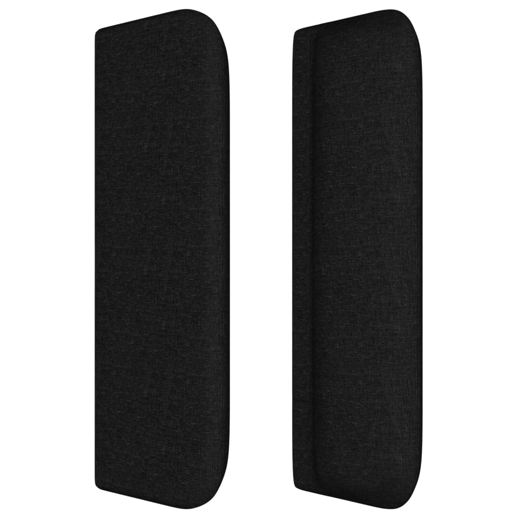 vidaXL Kopfteil mit Ohren Schwarz 103x16x78/88 cm Stoff