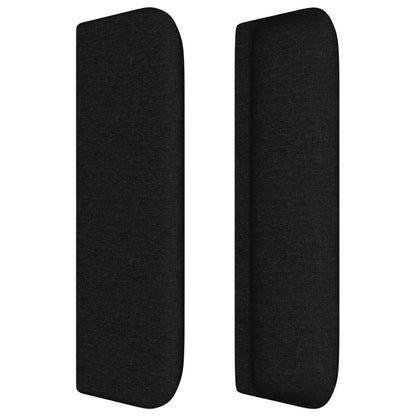 vidaXL Kopfteil mit Ohren Schwarz 103x16x78/88 cm Stoff