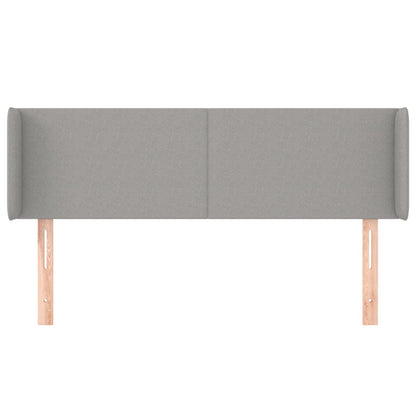 vidaXL Kopfteil mit Ohren Hellgrau 147x16x78/88 cm Stoff