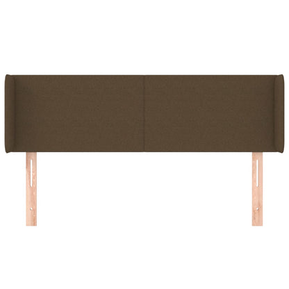 vidaXL Kopfteil mit Ohren Dunkelbraun 147x16x78/88 cm Stoff