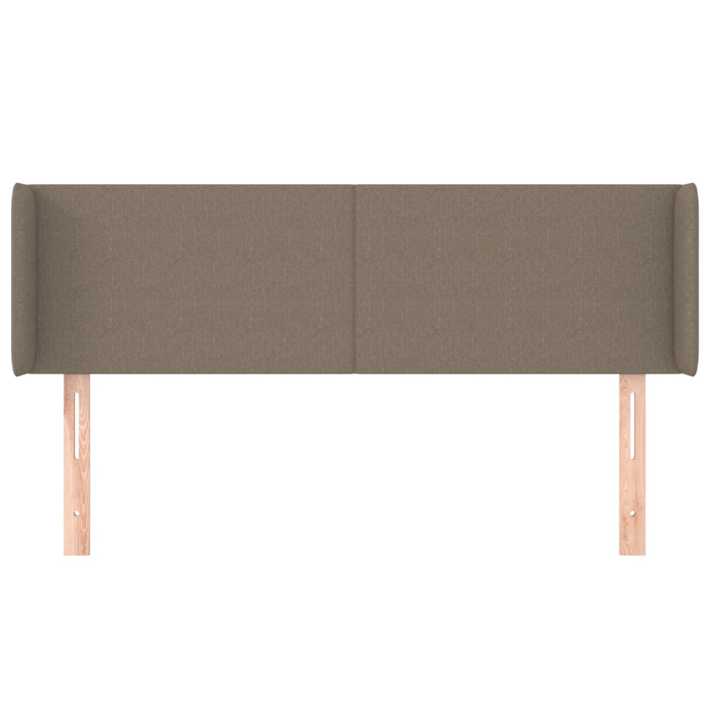 vidaXL Kopfteil mit Ohren Taupe 147x16x78/88 cm Stoff