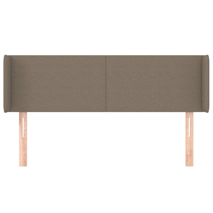 vidaXL Kopfteil mit Ohren Taupe 147x16x78/88 cm Stoff