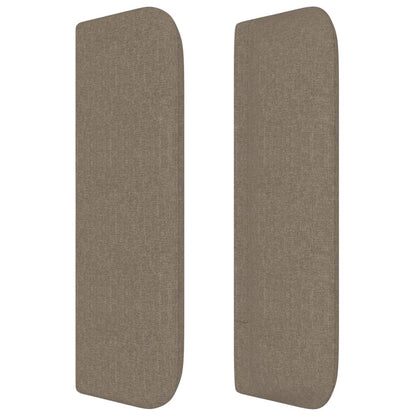 vidaXL Kopfteil mit Ohren Taupe 147x16x78/88 cm Stoff