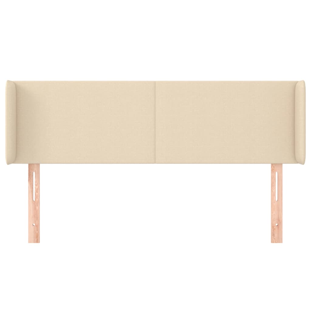 vidaXL Kopfteil mit Ohren Creme 147x16x78/88 cm Stoff