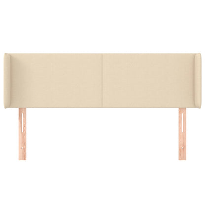 vidaXL Kopfteil mit Ohren Creme 147x16x78/88 cm Stoff