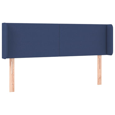 vidaXL Kopfteil mit Ohren Blau 147x16x78/88 cm Stoff