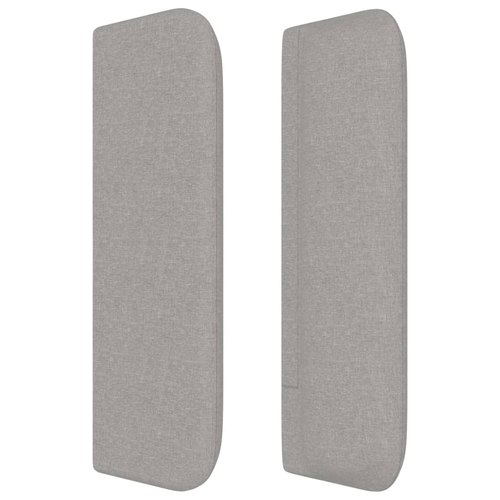 vidaXL Kopfteil mit Ohren Hellgrau 163x16x78/88 cm Stoff