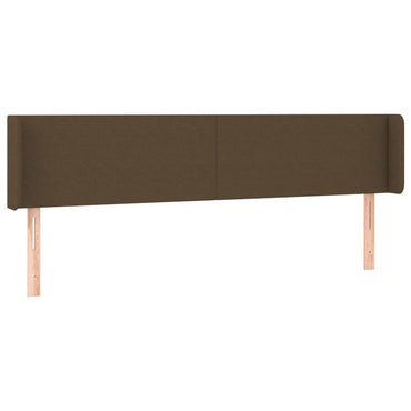 vidaXL Kopfteil mit Ohren Dunkelbraun 163x16x78/88 cm Stoff