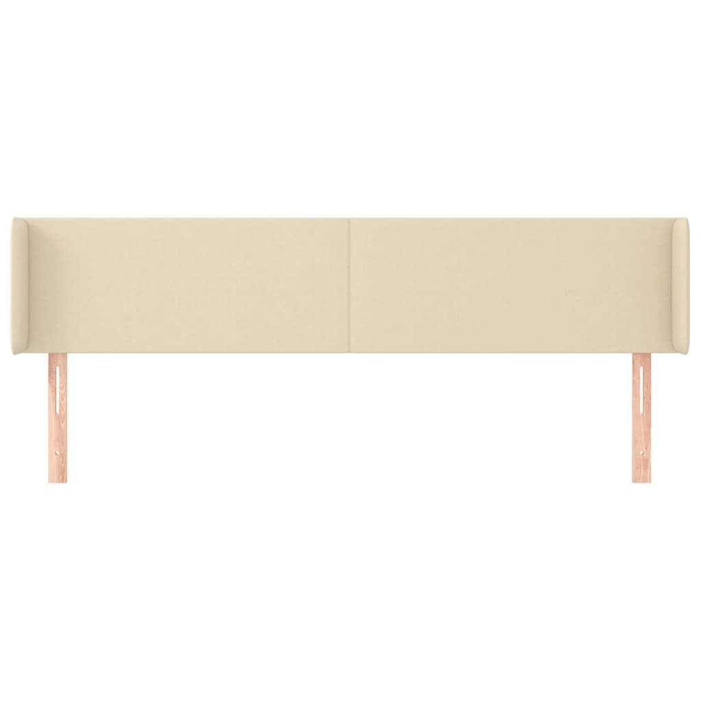 vidaXL Kopfteil mit Ohren Creme 163x16x78/88 cm Stoff