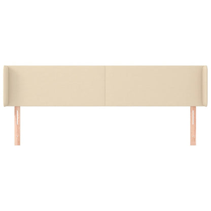 vidaXL Kopfteil mit Ohren Creme 163x16x78/88 cm Stoff