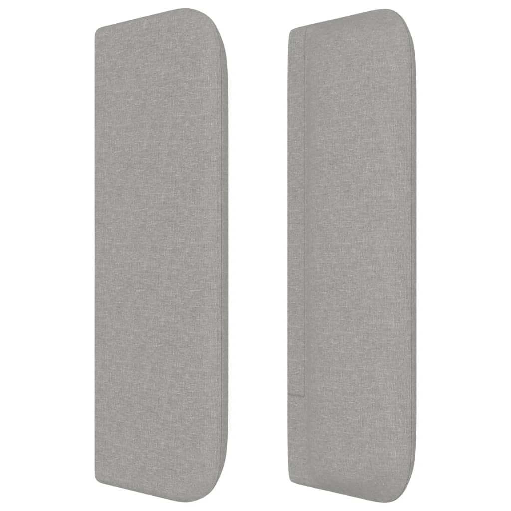 vidaXL Kopfteil mit Ohren Hellgrau 183x16x78/88 cm Stoff